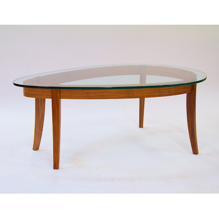 Glass oval Coffee table